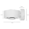Aplique de pared LED Arcchio, Linse, arriba/abajo, blanco, metal