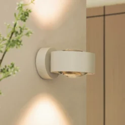 Aplique de pared LED Arcchio, Linse, arriba/abajo, blanco, metal