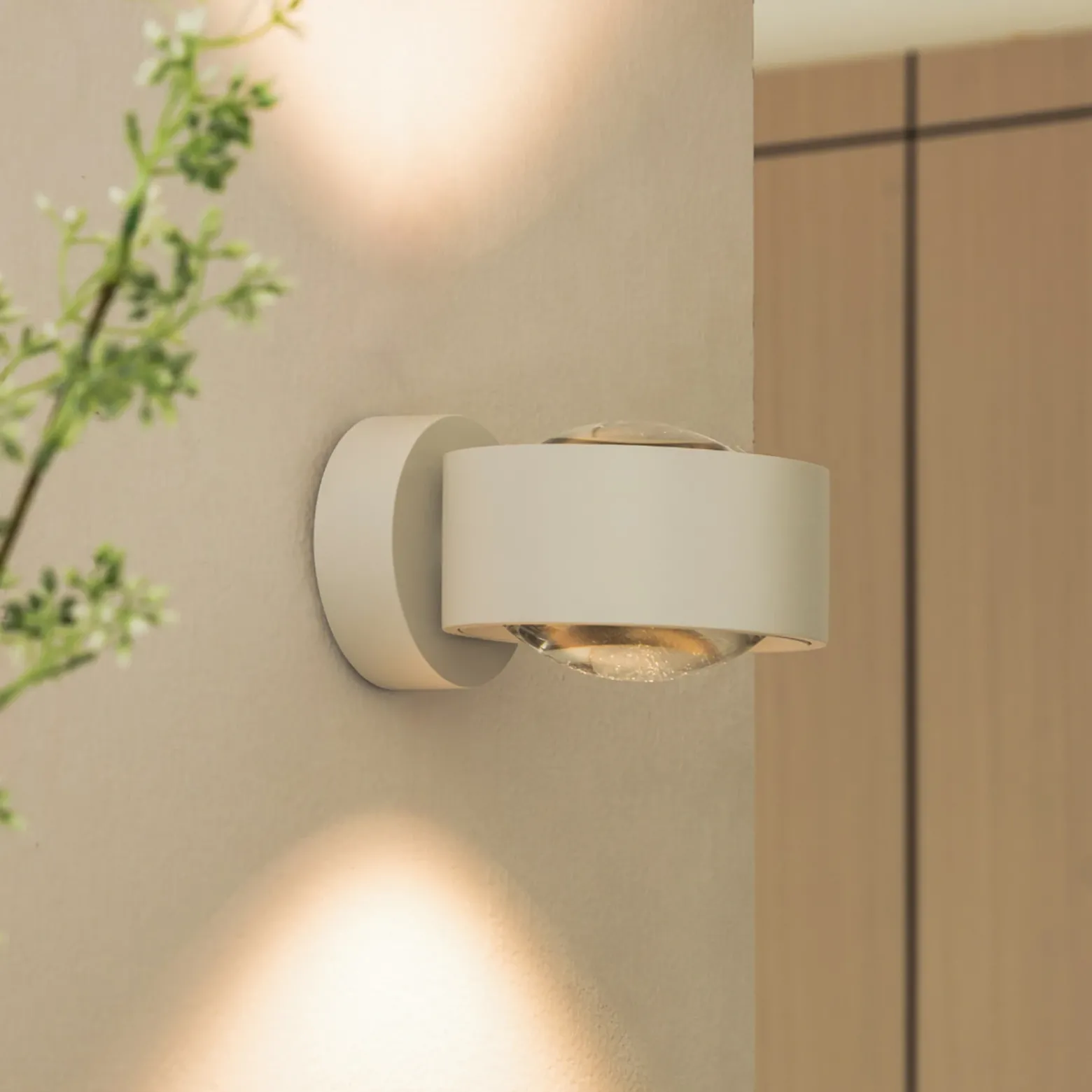 Aplique de pared LED Arcchio, Linse, arriba/abajo, blanco, metal