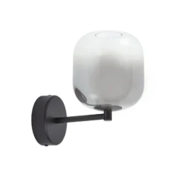 Aplique de pared LED Avelina de Lucande, gris humo