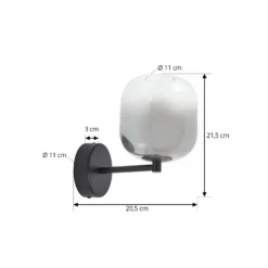 Aplique de pared LED Avelina de Lucande, gris humo