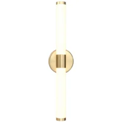 Aplique de pared LED Axis de Maytoni, color dorado, altura 35,6 cm