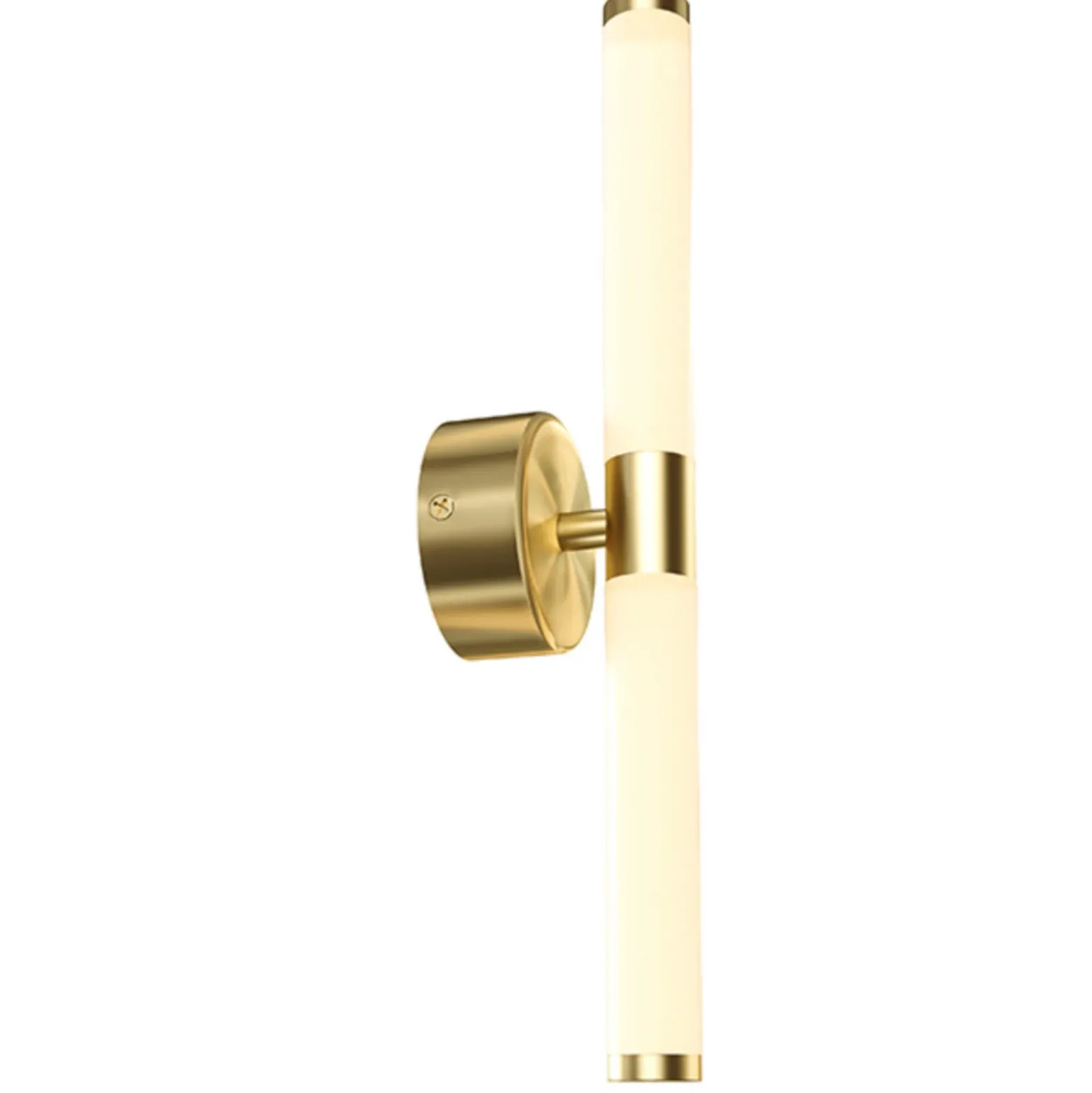 Aplique de pared LED Axis de Maytoni, color dorado, altura 35,6 cm