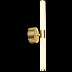 Aplique de pared LED Axis de Maytoni, color dorado, altura 35,6 cm