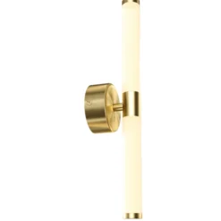 Aplique de pared LED Axis de Maytoni, color dorado, altura 35,6 cm