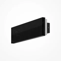 Aplique de pared LED BASIC TEXTURE, negro, ancho 30 cm, mármol, CCT