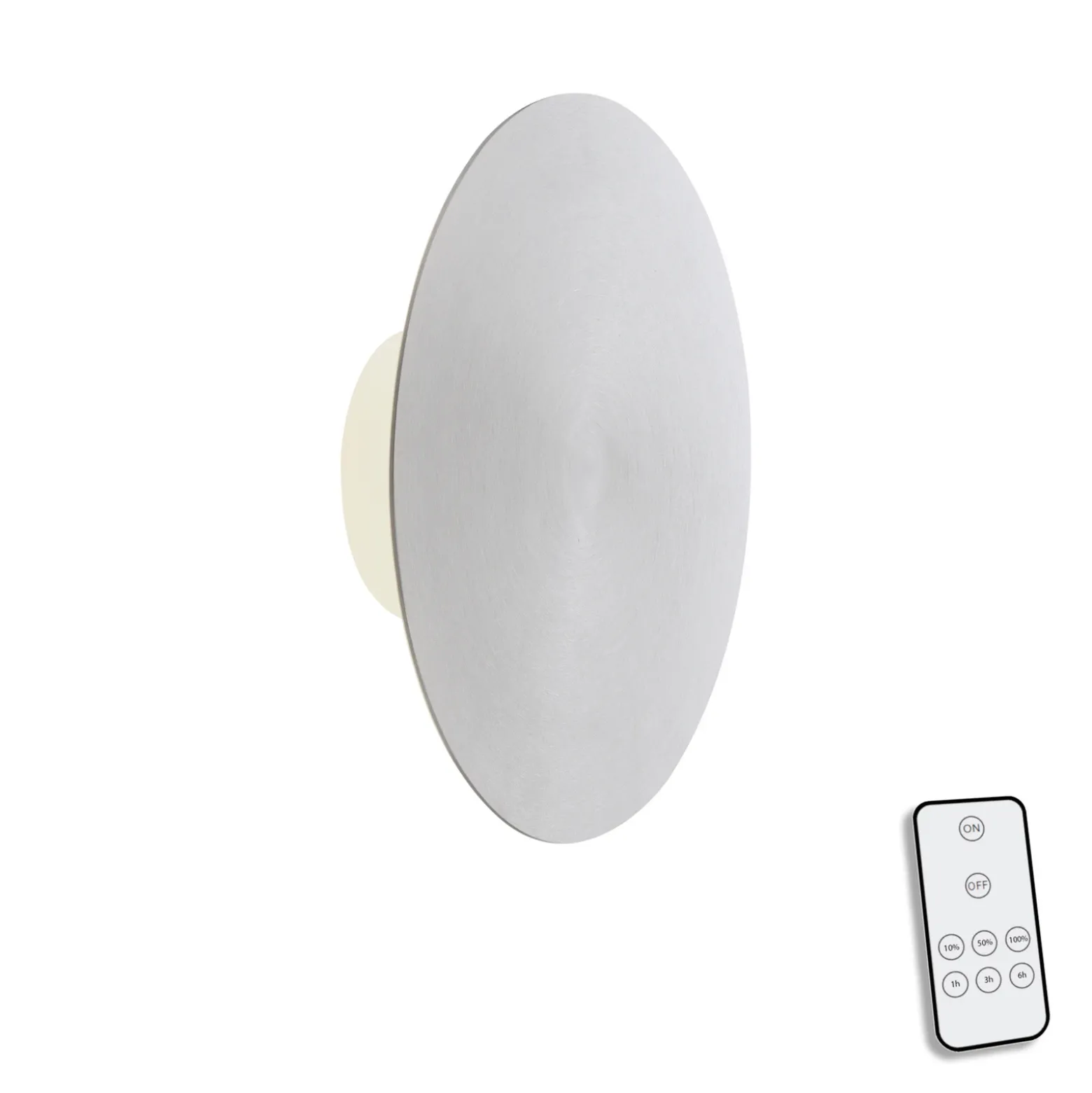 Aplique de pared LED batería Puntua Ø 25 cm aluminio