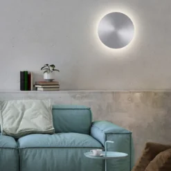 Aplique de pared LED batería Puntua Ø 25 cm aluminio