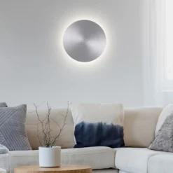 Aplique de pared LED batería Puntua Ø 25 cm aluminio