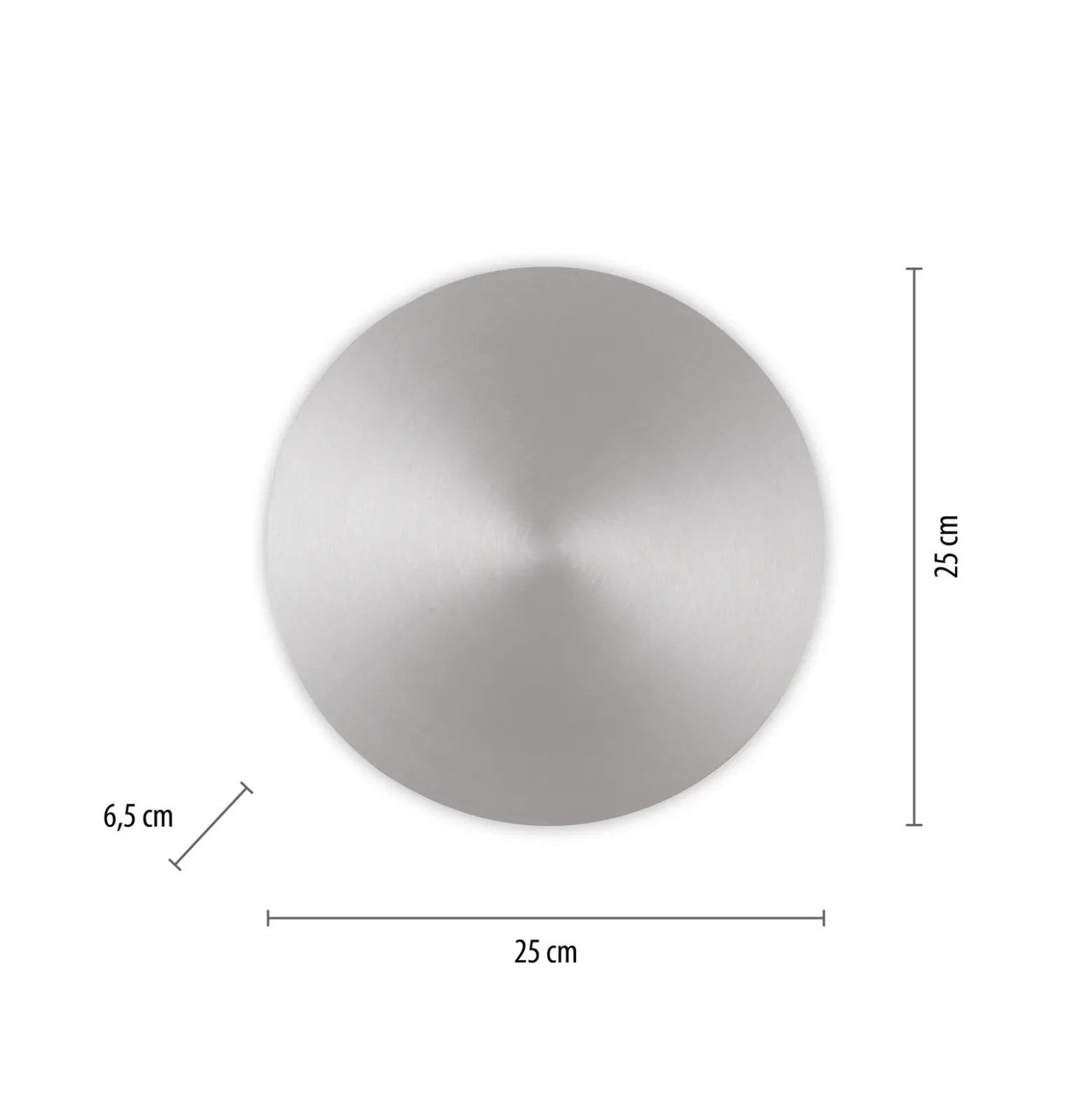 Aplique de pared LED batería Puntua Ø 25 cm aluminio