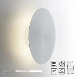 Aplique de pared LED batería Puntua Ø 25 cm aluminio