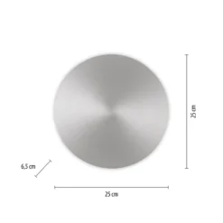 Aplique de pared LED batería Puntua Ø 25 cm aluminio