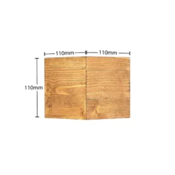 Aplique de pared LED Benicio de Lindby, 11 cm, angular, madera