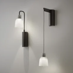 Aplique de pared LED Bover Drip A/01, cristal esmerilado, 2700 K