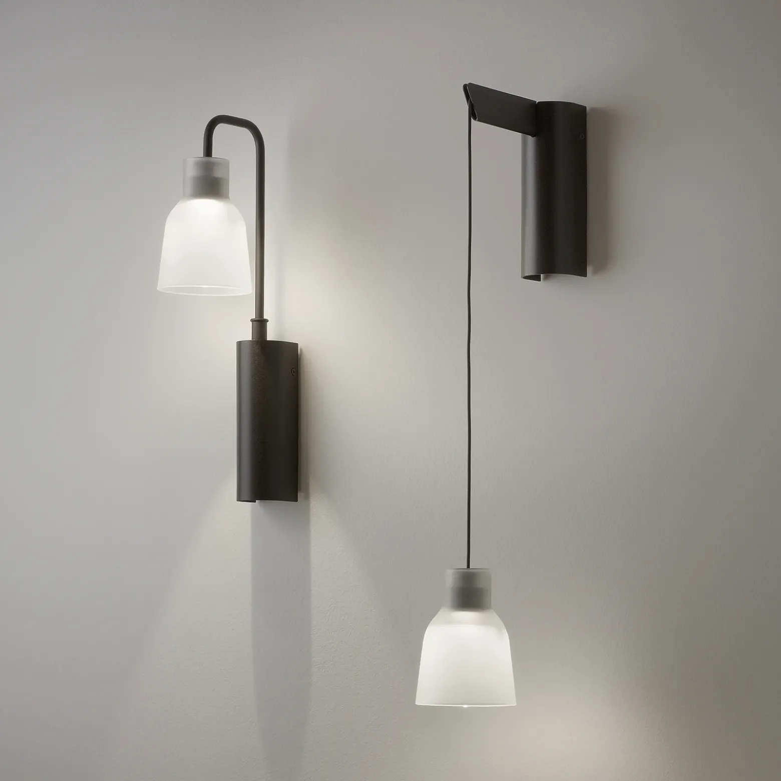 Aplique de pared LED Bover Drip A/01, cristal esmerilado, 2700 K