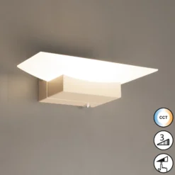 Aplique de pared LED Bowl TW, CCT Ancho 20 cm, color arena