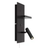 Aplique de pared LED Carica, negro, altura 34 cm, metal