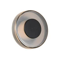 Aplique de pared LED Celeste, negro/cromo, Ø 22 cm cristal atenuable