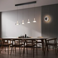 Aplique de pared LED Celeste, negro/cromo, Ø 22 cm cristal atenuable