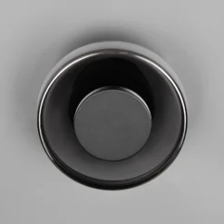 Aplique de pared LED Celeste, negro/cromo, Ø 22 cm cristal atenuable