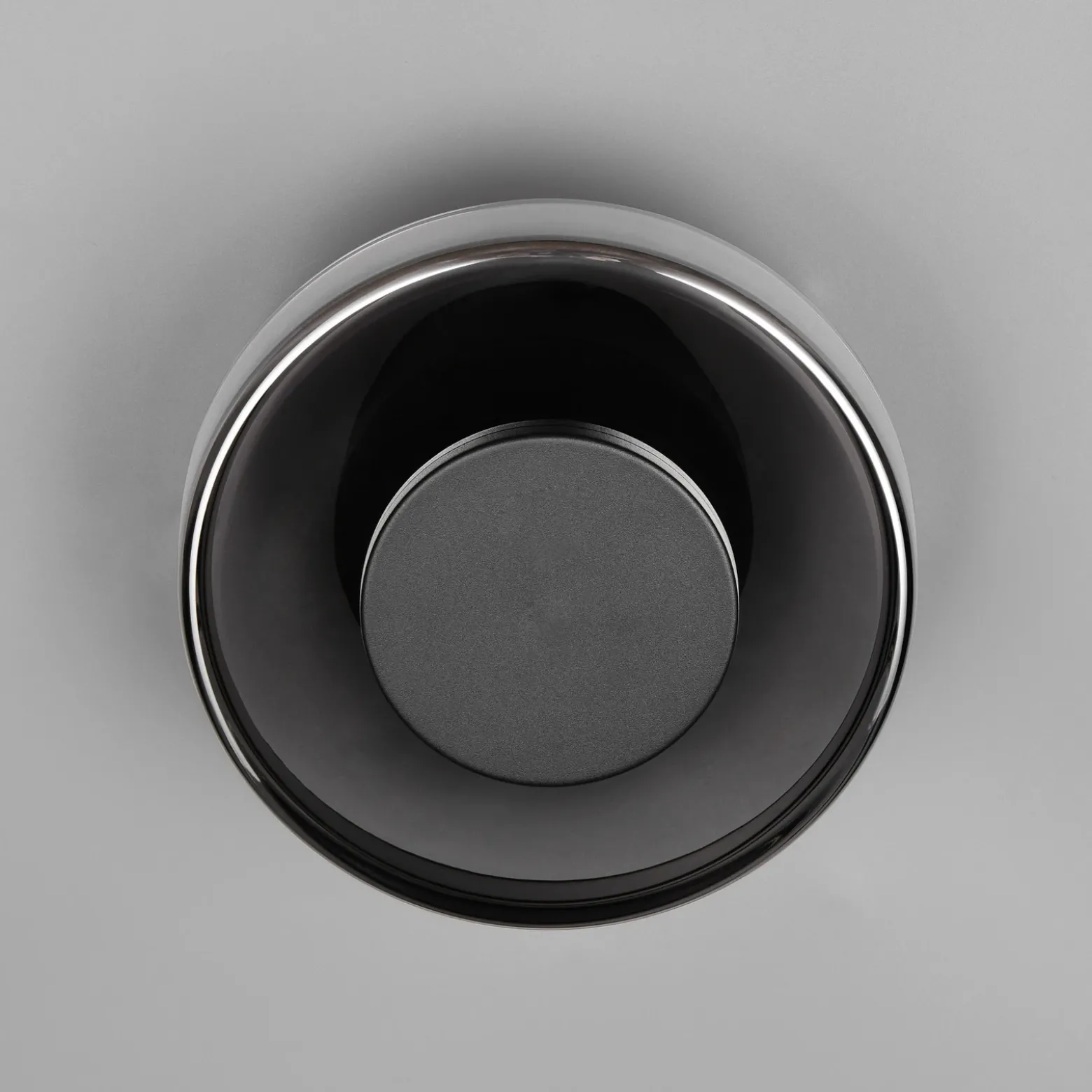 Aplique de pared LED Celeste, negro/cromo, Ø 22 cm cristal atenuable