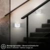 Aplique de pared LED Chat, blanco, 16 cm, plástico, sensor