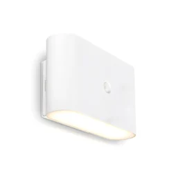 Aplique de pared LED Chat, blanco, 16 cm, plástico, sensor