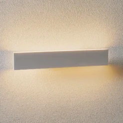 Aplique de pared LED Concha 47 cm, blanco