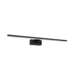 Aplique de pared LED Conettilla, negra, ancho 60 cm, IP44, CCT