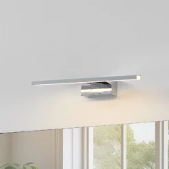 Aplique de pared LED Conettilla, color cromado, ancho 40 cm IP44 CCT