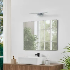 Aplique de pared LED Conettilla, color cromado, ancho 40 cm IP44 CCT