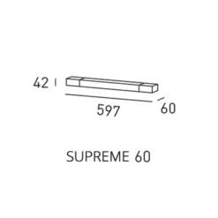 Aplique de pared LED Egger DLS Supreme, color acero, 60 cm