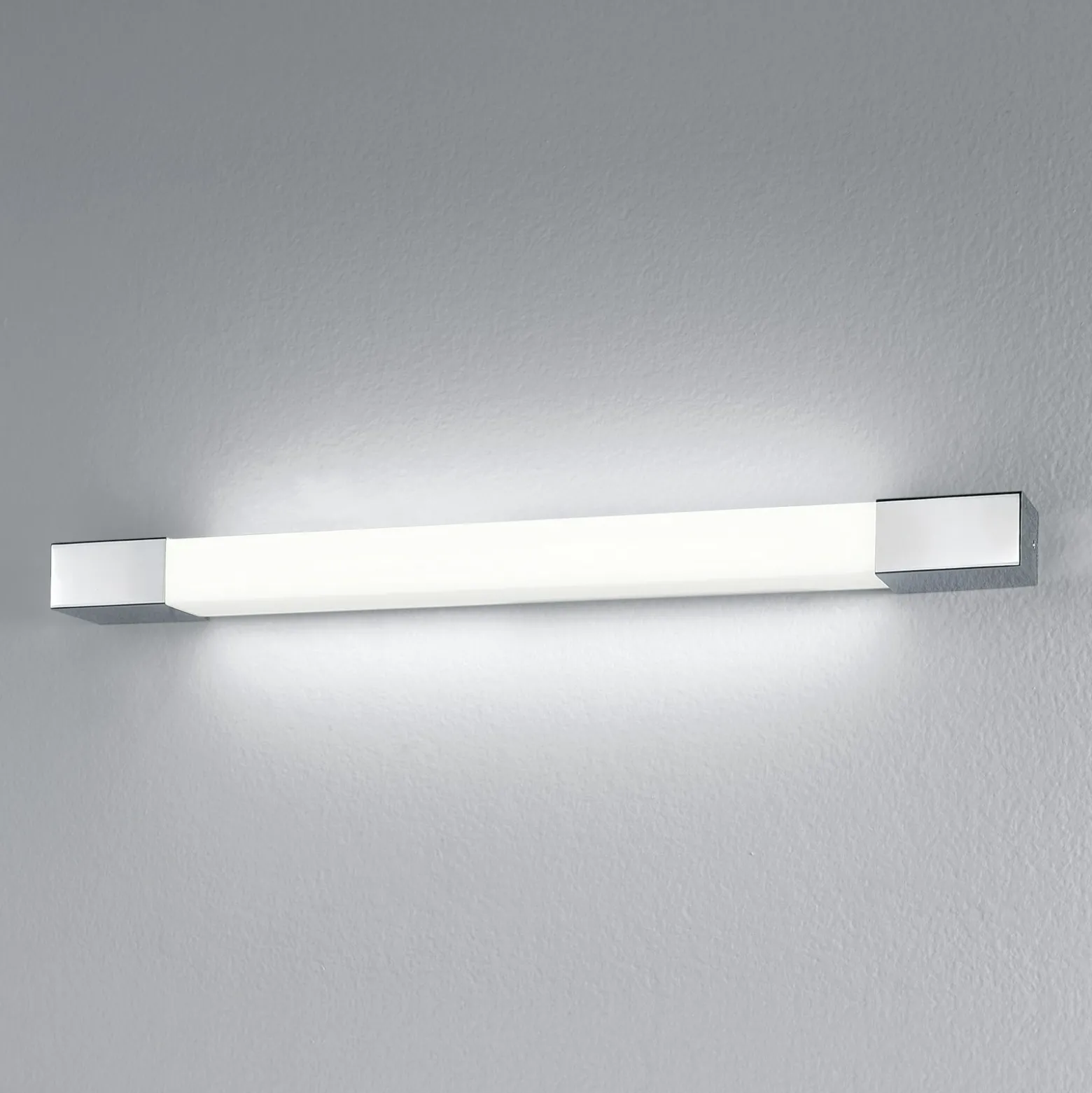 Aplique de pared LED Egger DLS Supreme, color acero, 60 cm