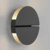 Aplique de pared LED EGLO PIANOSA, negro, Ø 18 cm, IP44, CCT
