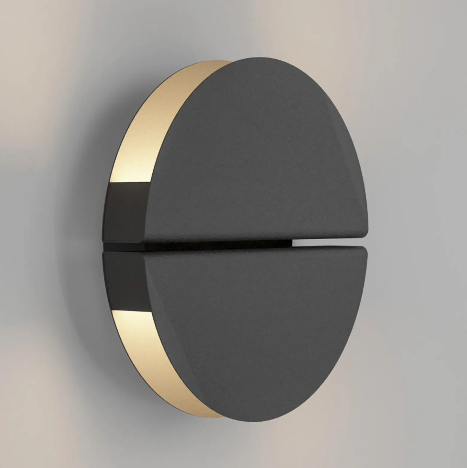 Aplique de pared LED EGLO PIANOSA, negro, Ø 18 cm, IP44, CCT