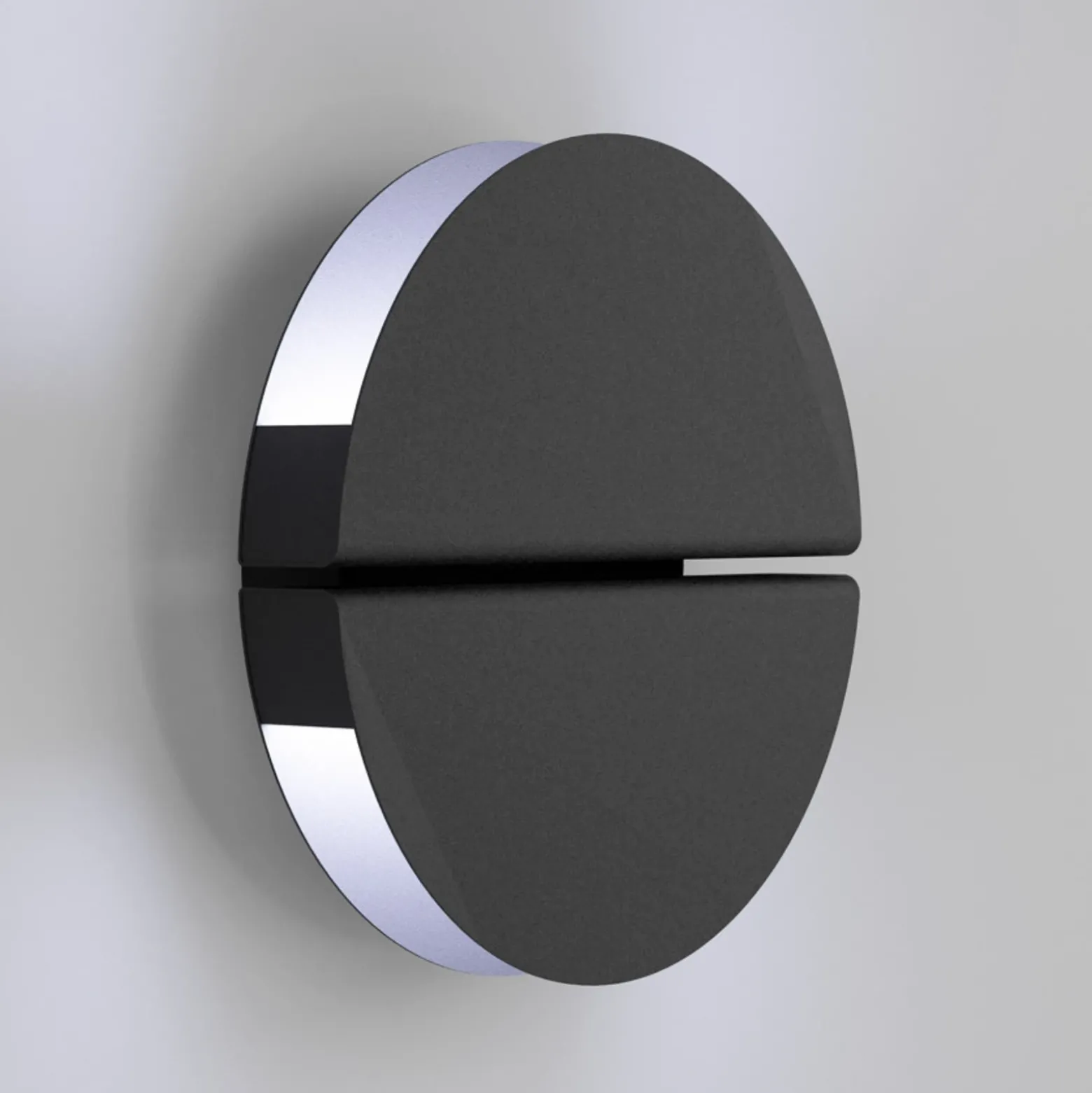 Aplique de pared LED EGLO PIANOSA, negro, Ø 18 cm, IP44, CCT