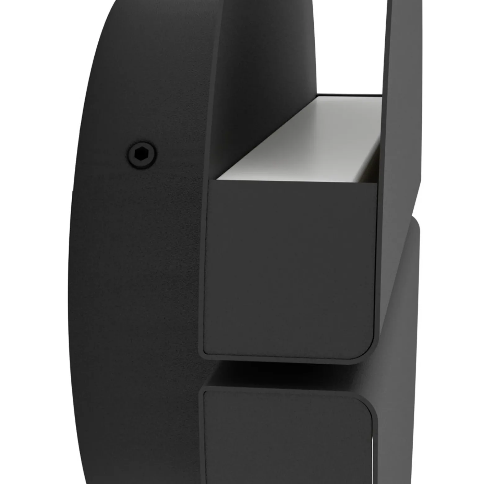 Aplique de pared LED EGLO PIANOSA, negro, Ø 18 cm, IP44, CCT