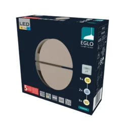 Aplique de pared LED EGLO PIANOSA, beige, Ø 18 cm, IP44, CCT
