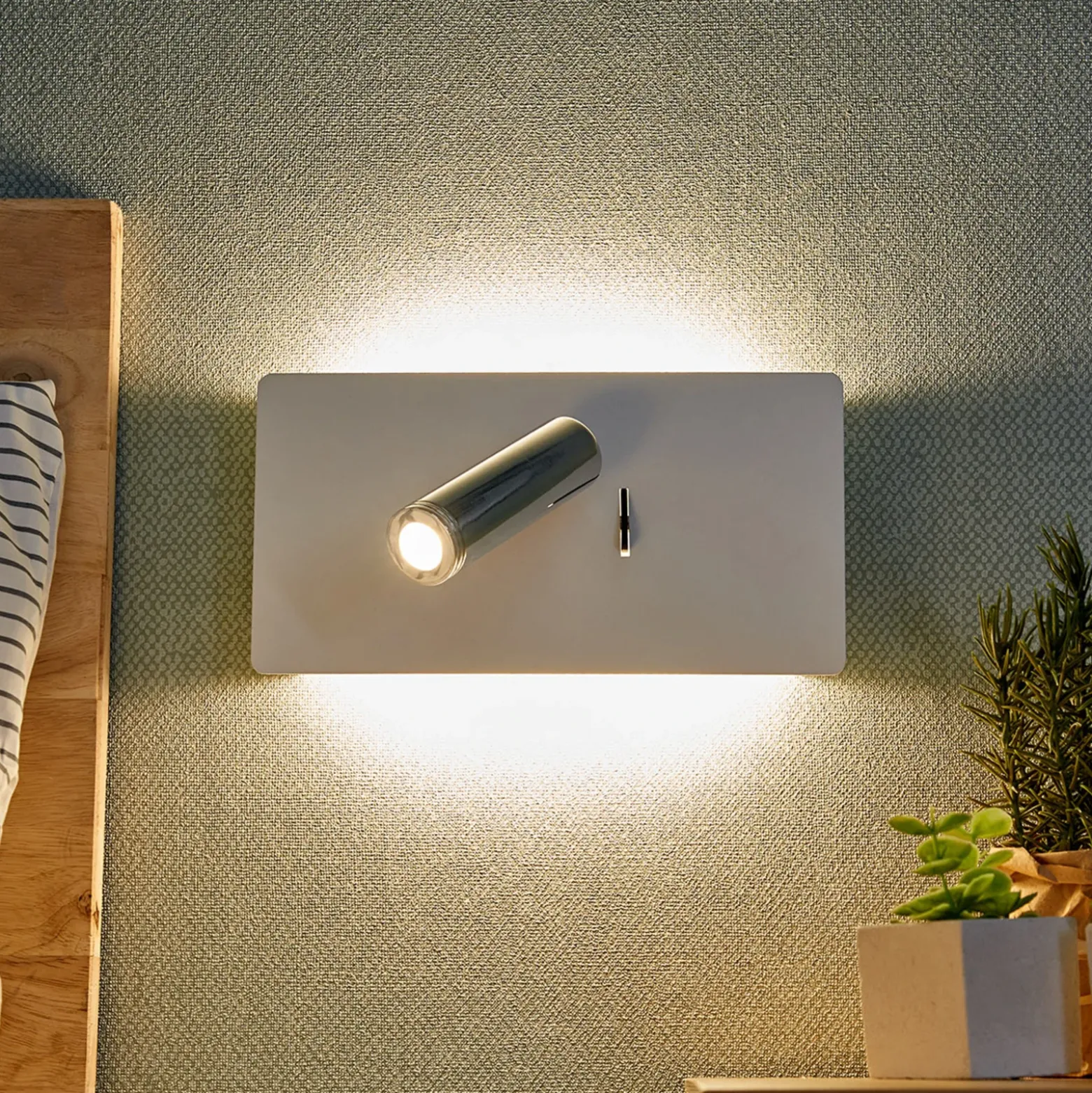 Aplique de pared LED Elske con brazo de lectura