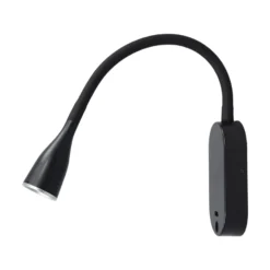 Aplique de pared LED Enna de Lindby, 34 cm, negro, interruptor, USB