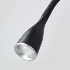 Aplique de pared LED Enna de Lindby, 34 cm, negro, interruptor, USB