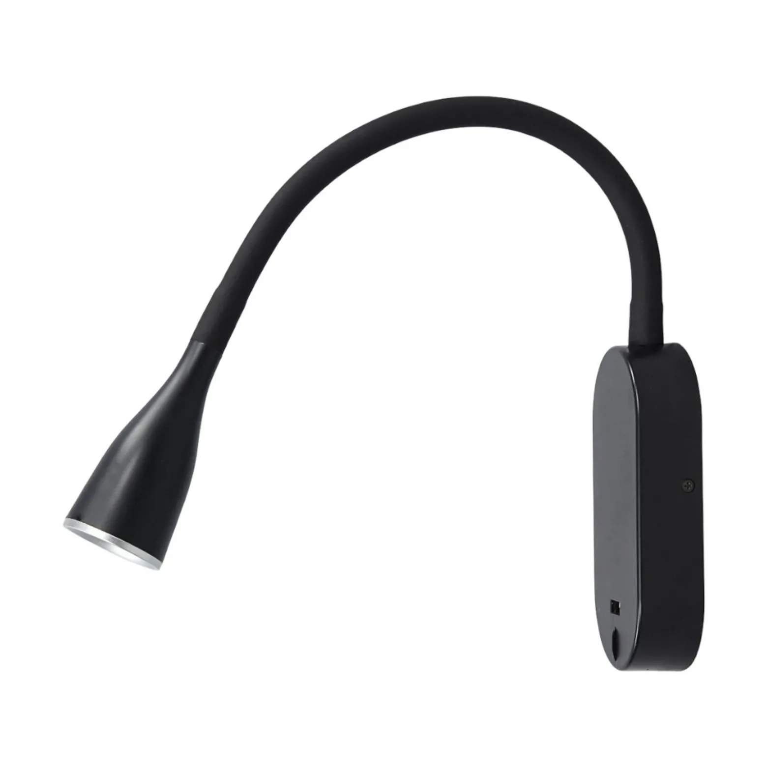 Aplique de pared LED Enna de Lindby, 34 cm, negro, interruptor, USB