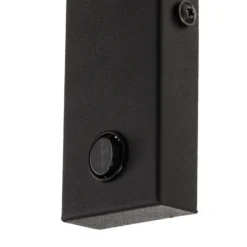 Aplique de pared LED Enzo angular con interruptor, negro