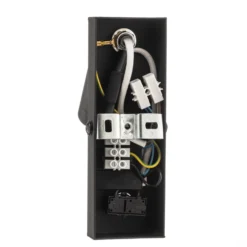 Aplique de pared LED Enzo angular con interruptor, negro