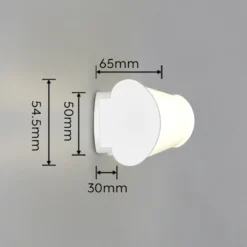 Aplique de pared LED Ernesto, blanco mate, 60 cm de ancho, 4.000 K, IP44