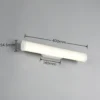Aplique de pared LED Ernesto, blanco mate, 40 cm de ancho, 4.000 K, IP44