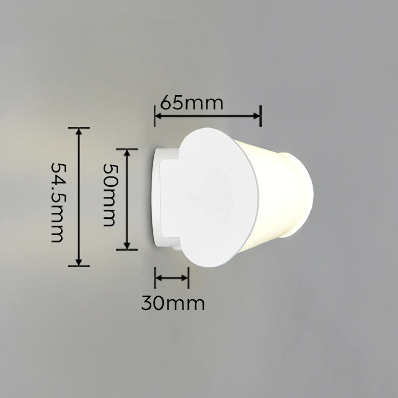 Aplique de pared LED Ernesto, blanco mate, 40 cm de ancho, 4.000 K, IP44