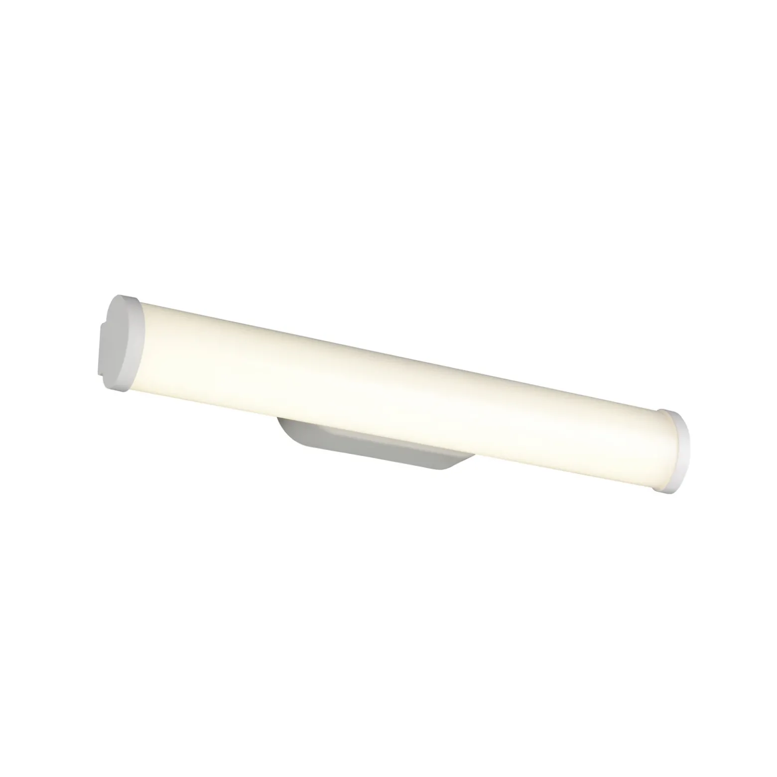 Aplique de pared LED Ernesto, blanco mate, 40 cm de ancho, 4.000 K, IP44