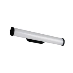 Aplique de pared LED Ernesto, negro, 40 cm de ancho, 3.000 K, IP44