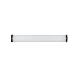Aplique de pared LED Ernesto, negro, 40 cm de ancho, 3.000 K, IP44